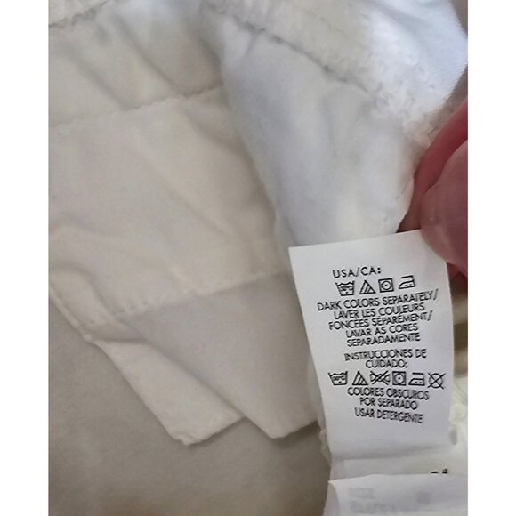 Calvin Klein Womens White Straight-Leg‎ Trousers Size 10 - Picture 9 of 9